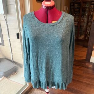 Teal Heathered Long Sleeve